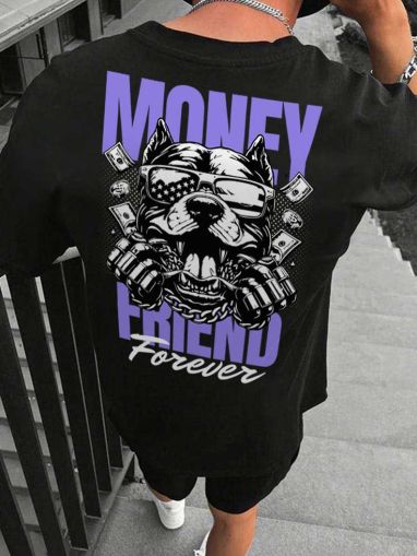 Oversize тениска Money Frend Forever