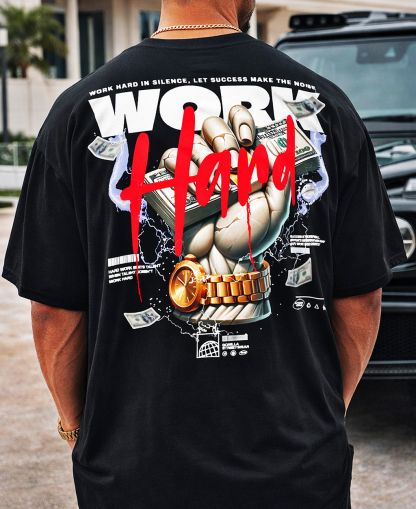 Oversize тениска Work Hard
