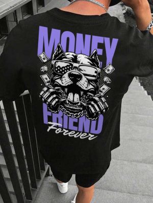 Oversize тениска Money Frend Forever